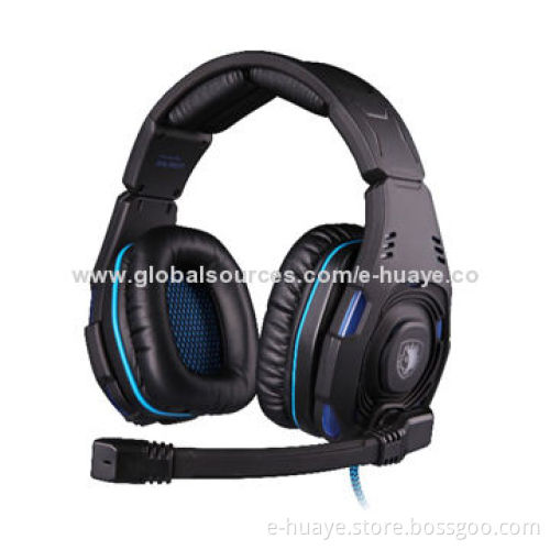 Glittering Gaming Headset, 6.0 x 5.0mm Mic Size, CE and RoHS Marks, 7.1 Sound Channel